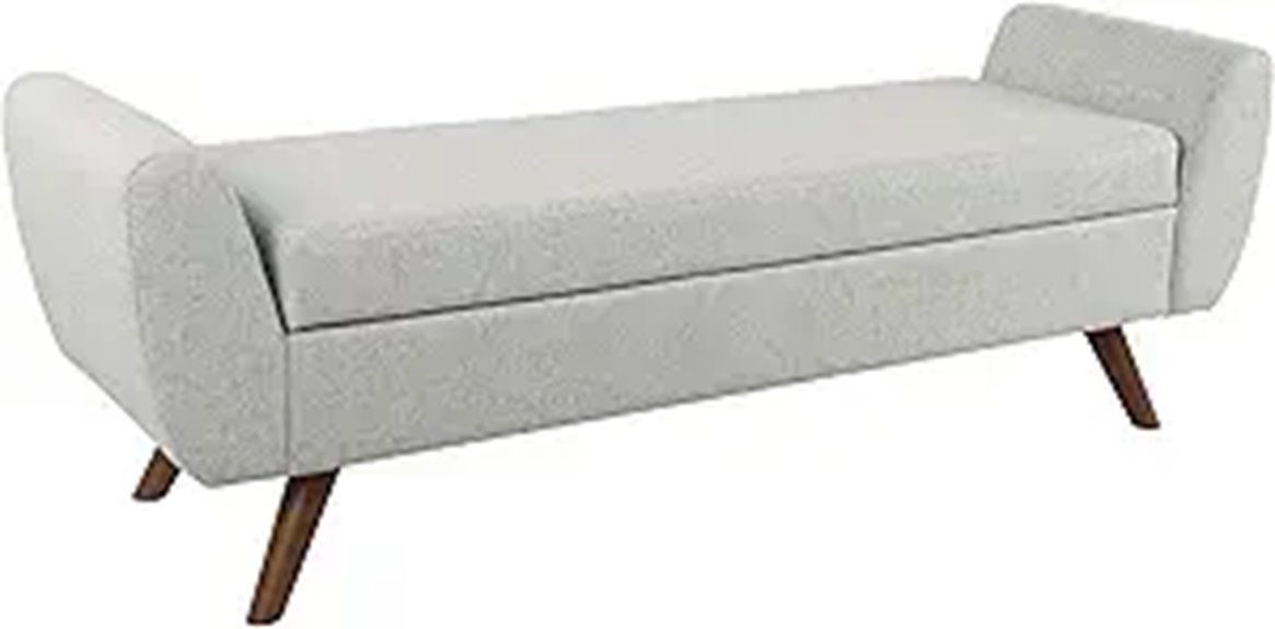 modern wooden storage bench