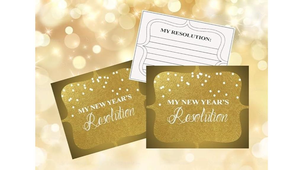 new year resolution cards