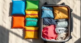 organized travel packing cubes