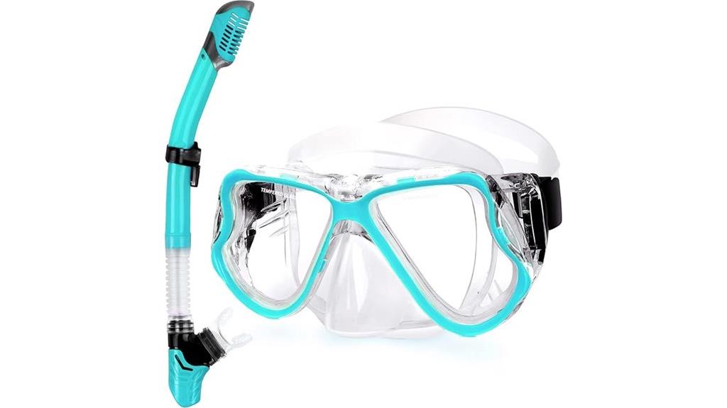 panoramic snorkel mask set