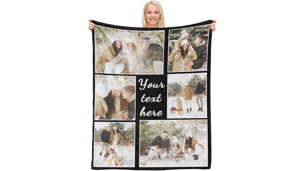 personalized photo throw blanket