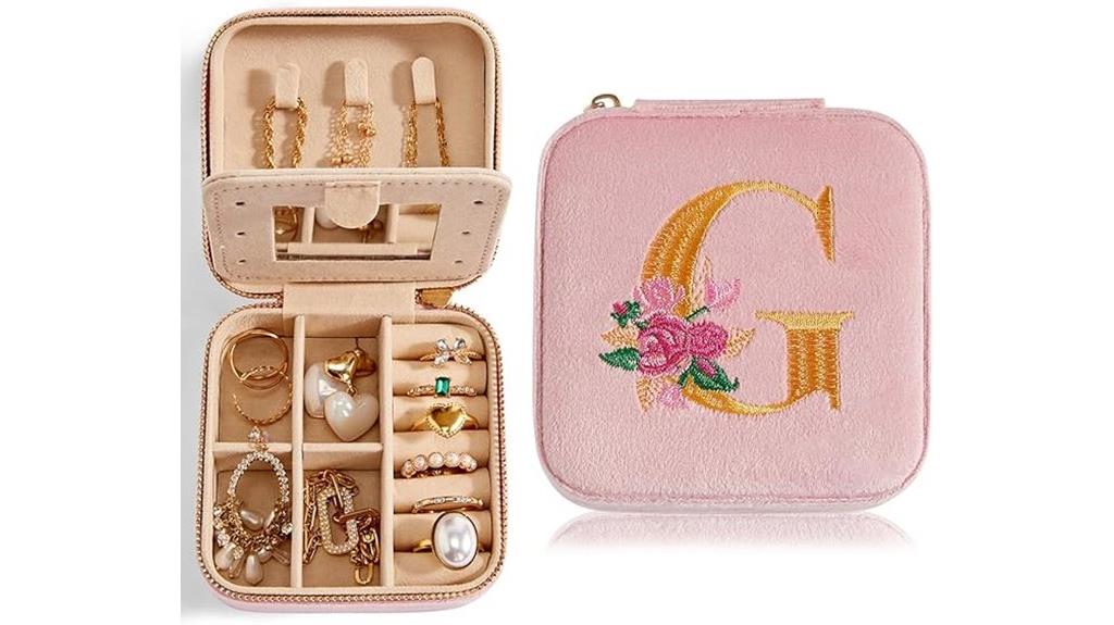 personalized velvet jewelry box
