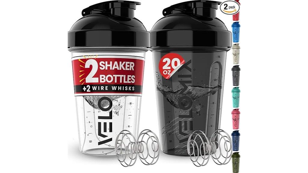 protein shaker bottle set