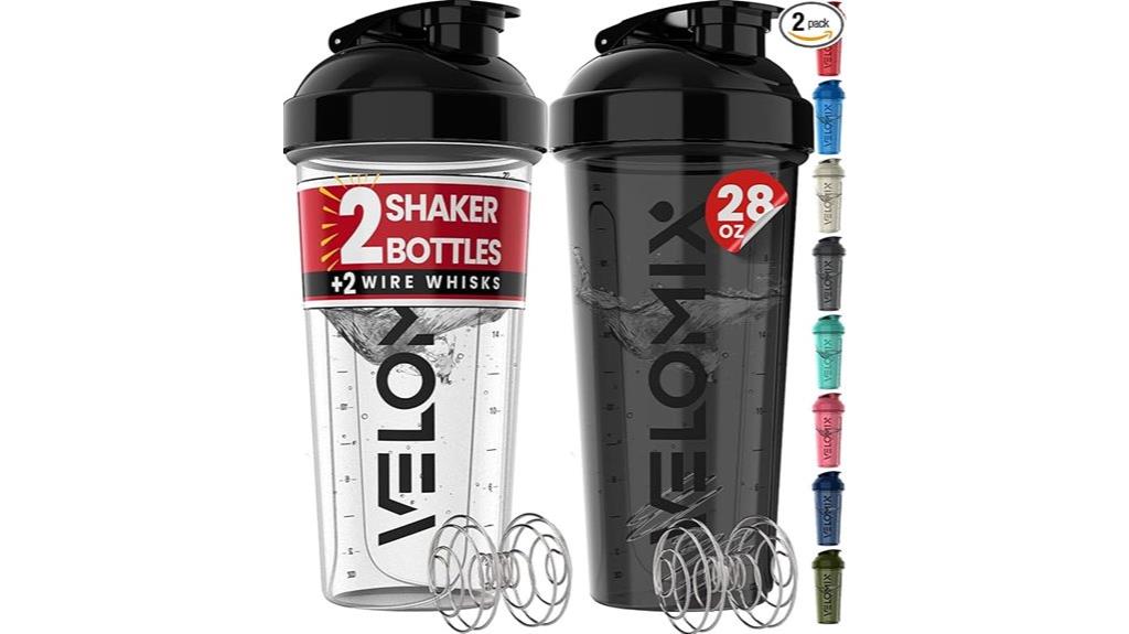 protein shaker bottle set