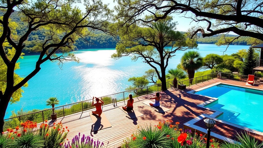 relaxing lakeside spa retreat