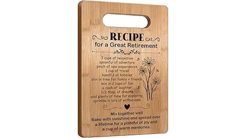retirement cutting board gift