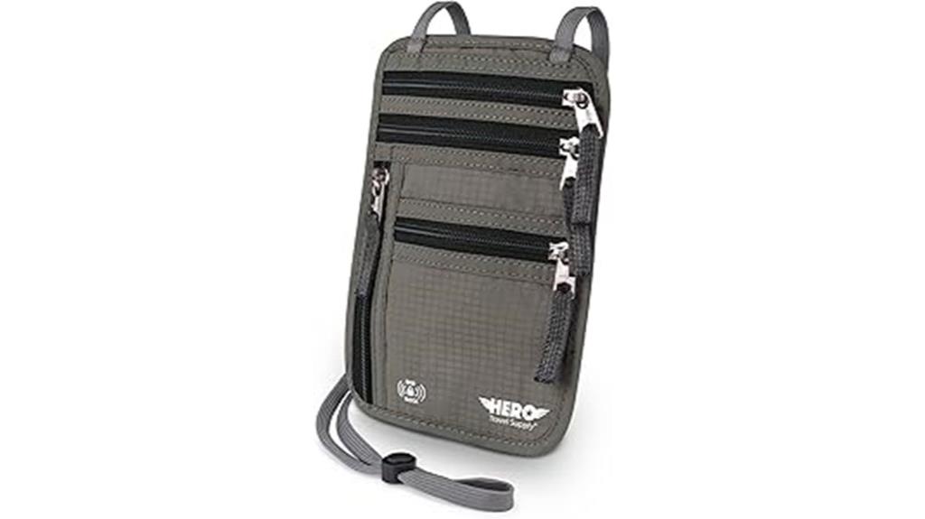 rfid blocking neck wallet
