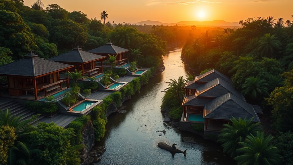 riverside luxury villa stays