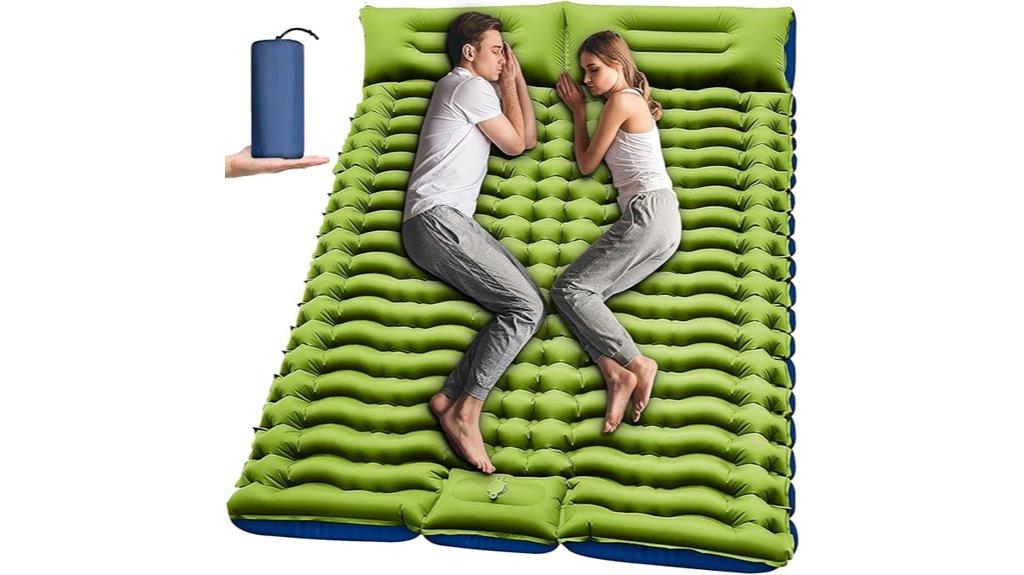 self inflating double sleeping pad