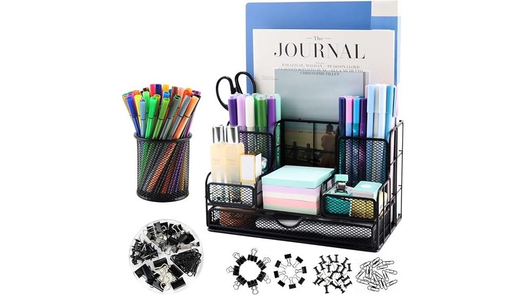 seven compartment desk organizer
