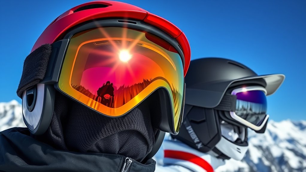 ski goggles and helmets selection