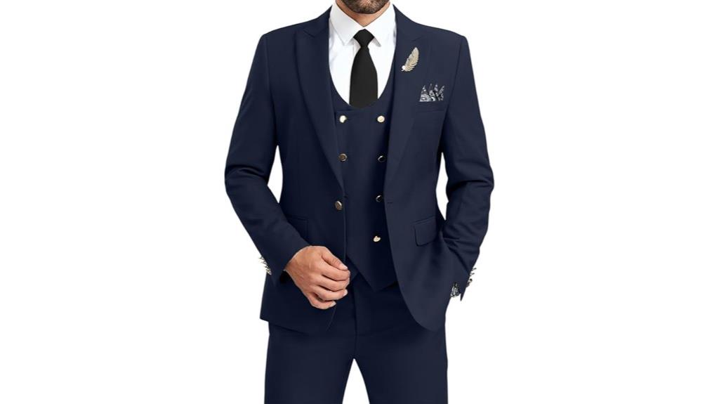 slim fit double breasted suit