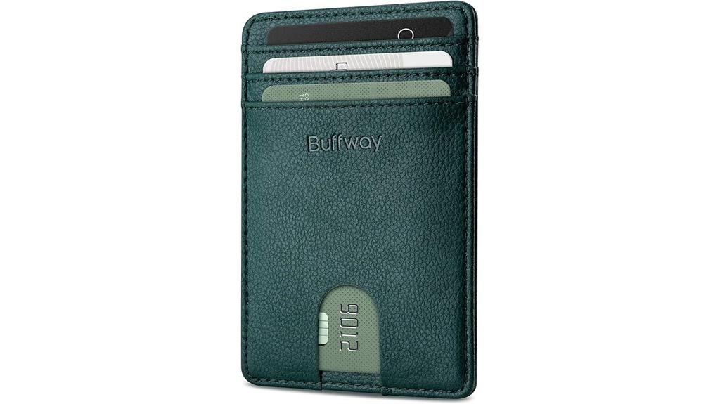 slim minimalist leather wallet