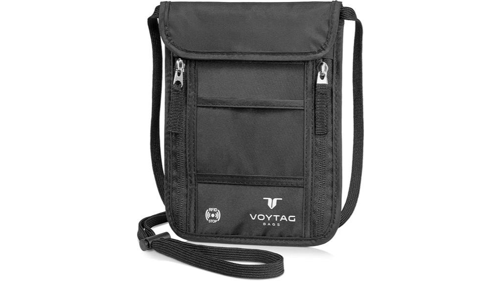 slim rfid neck wallet