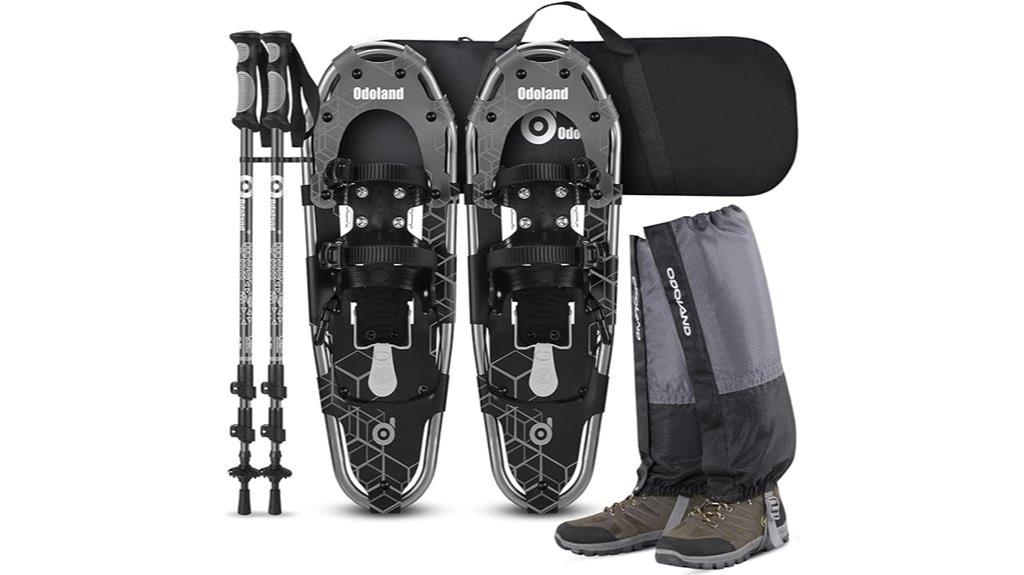 snowshoes with trekking poles