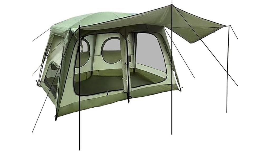 spacious waterproof camping tent