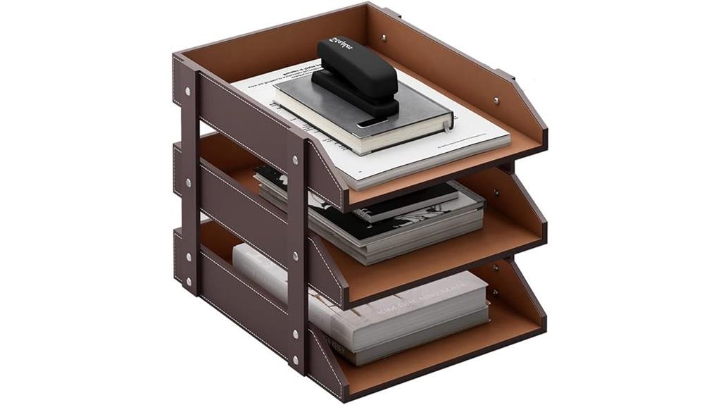 stackable office letter trays