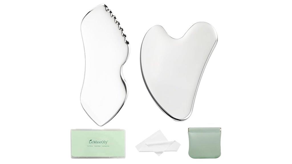 stainless steel gua sha set