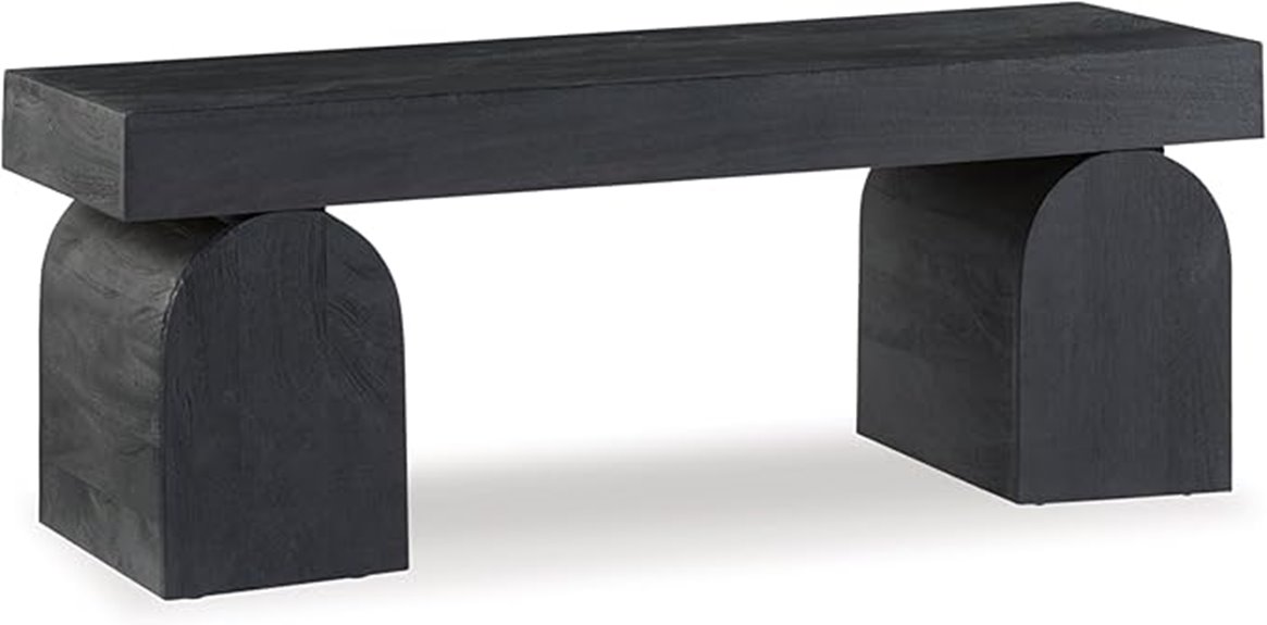 stylish black accent bench