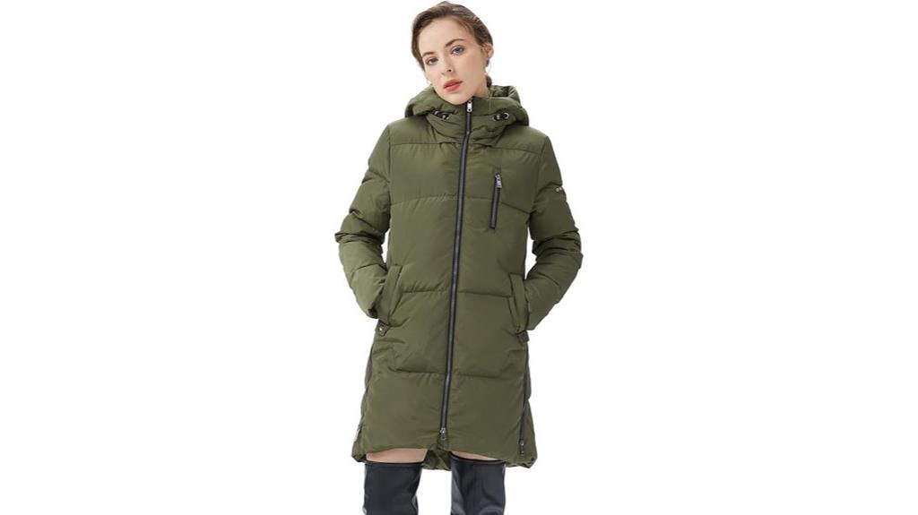 stylish hooded down jacket