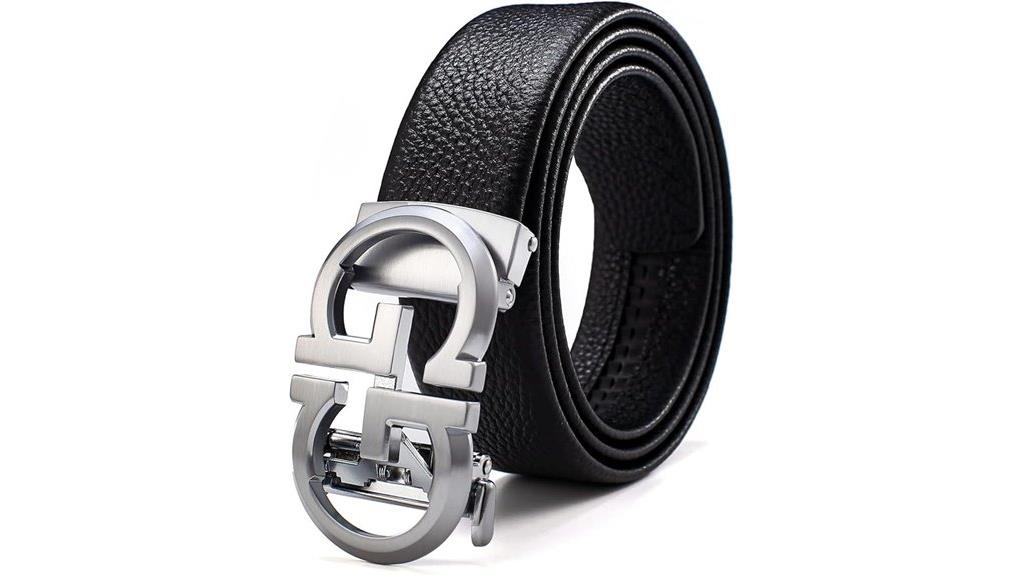 stylish leather ratchet belt