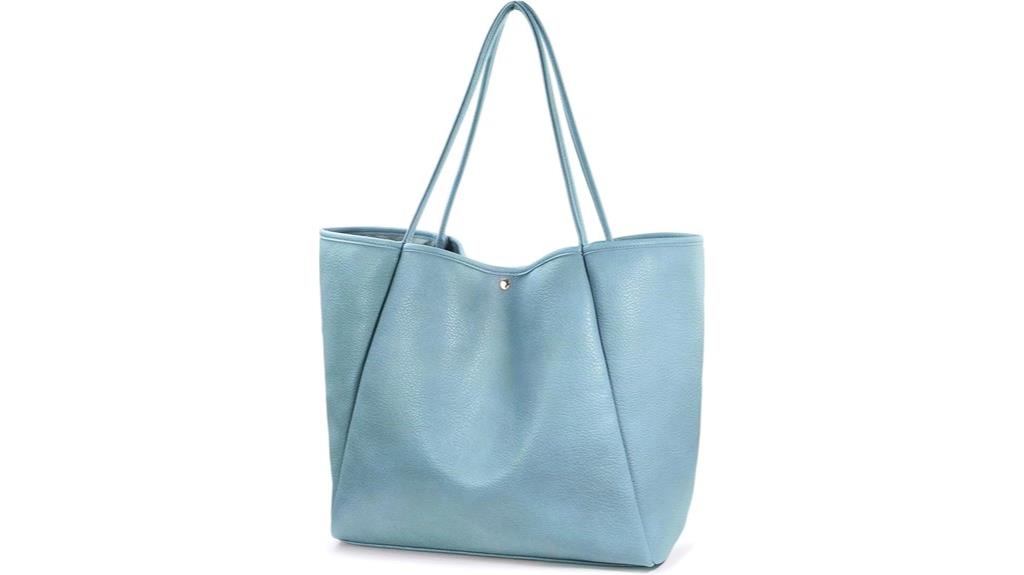 stylish oversized leather tote