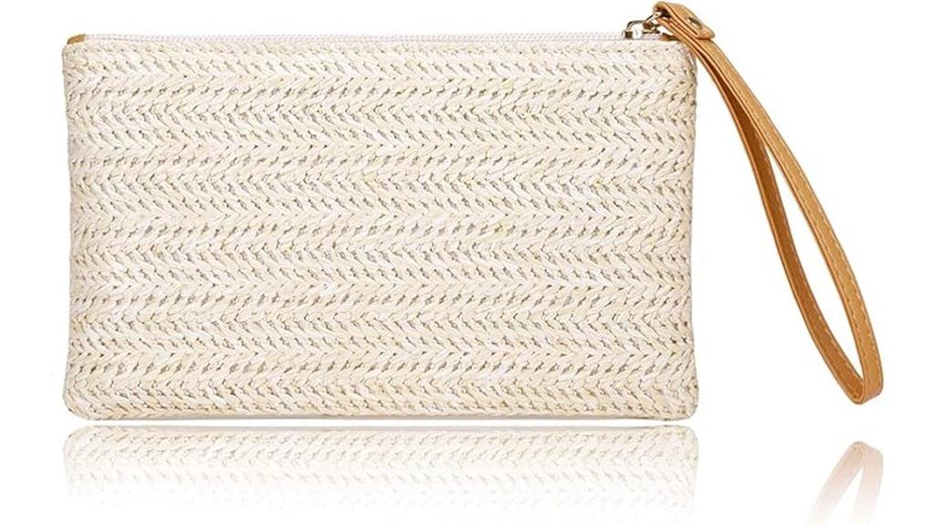 summer beach straw clutch