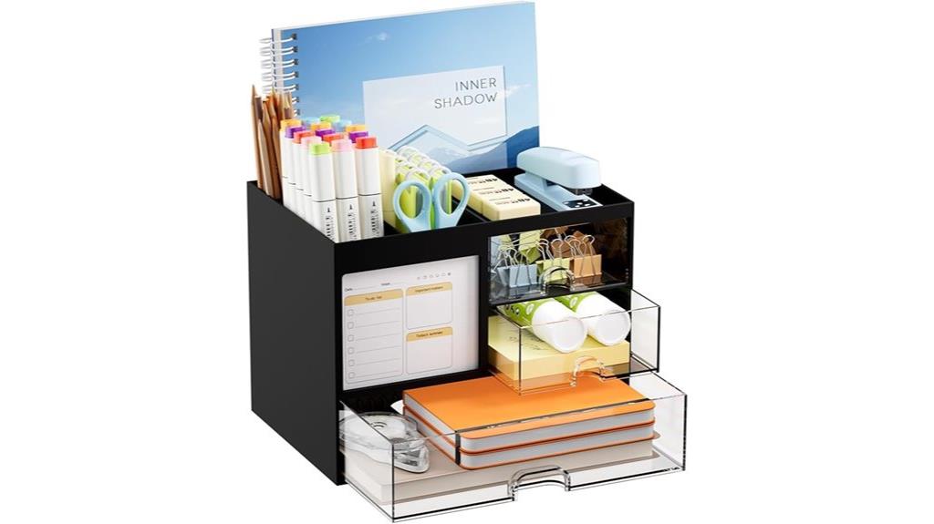 three drawers four compartments
