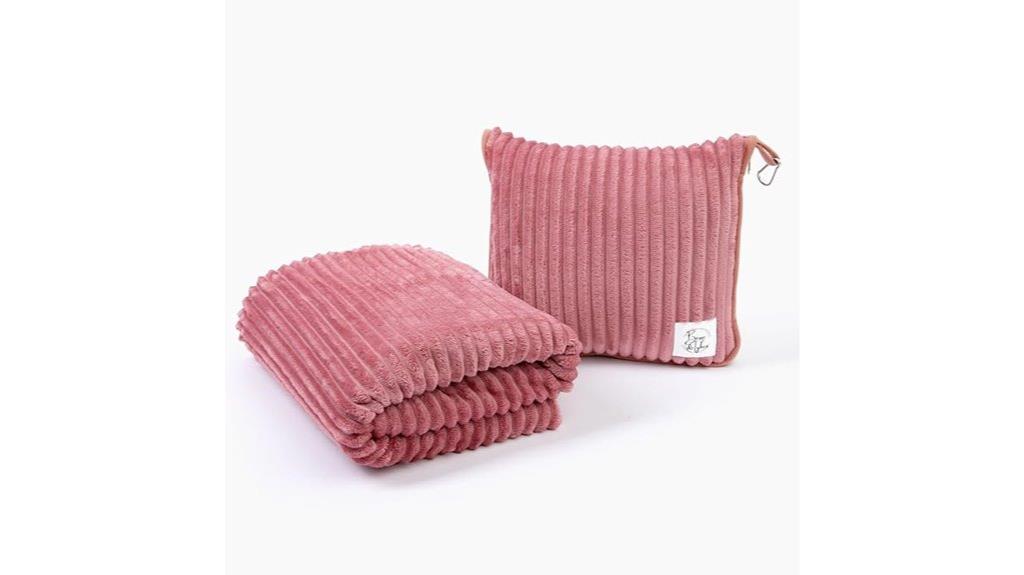 travel blanket pillow combo