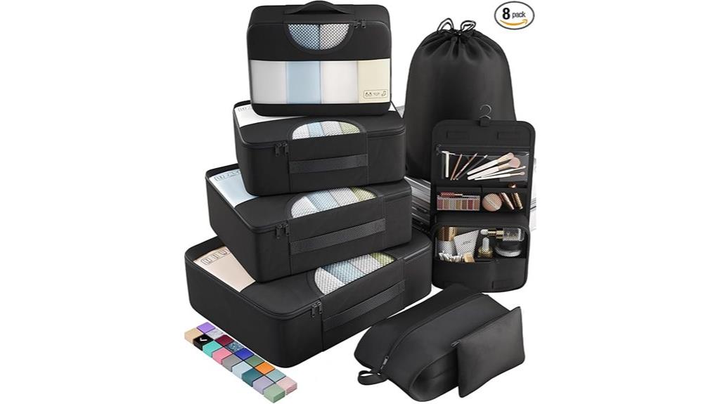 travel organization packing cubes