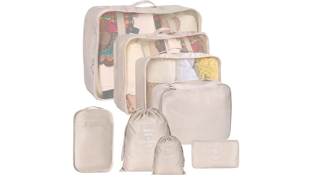 travel organization packing cubes