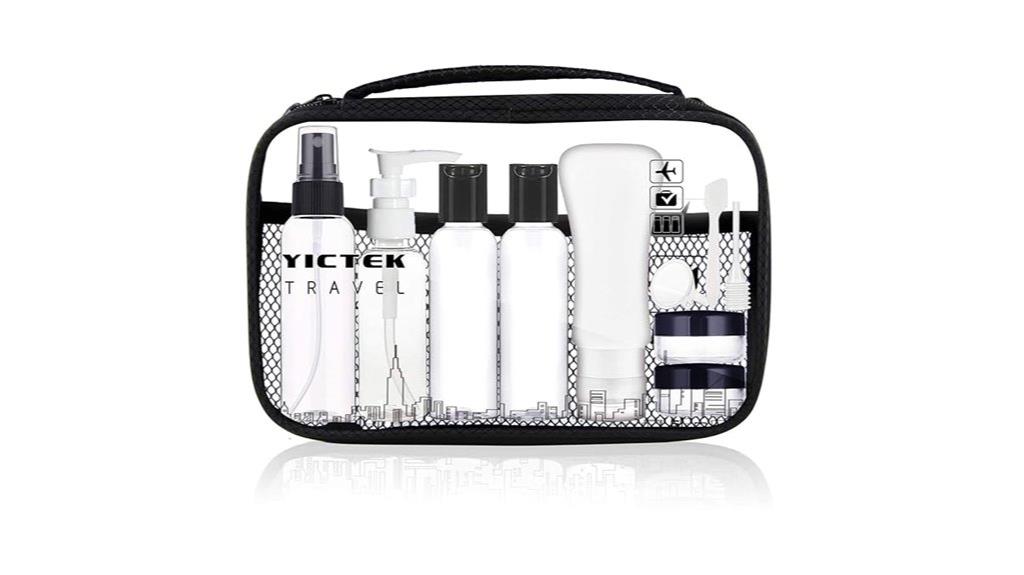 travel toiletry bottle set
