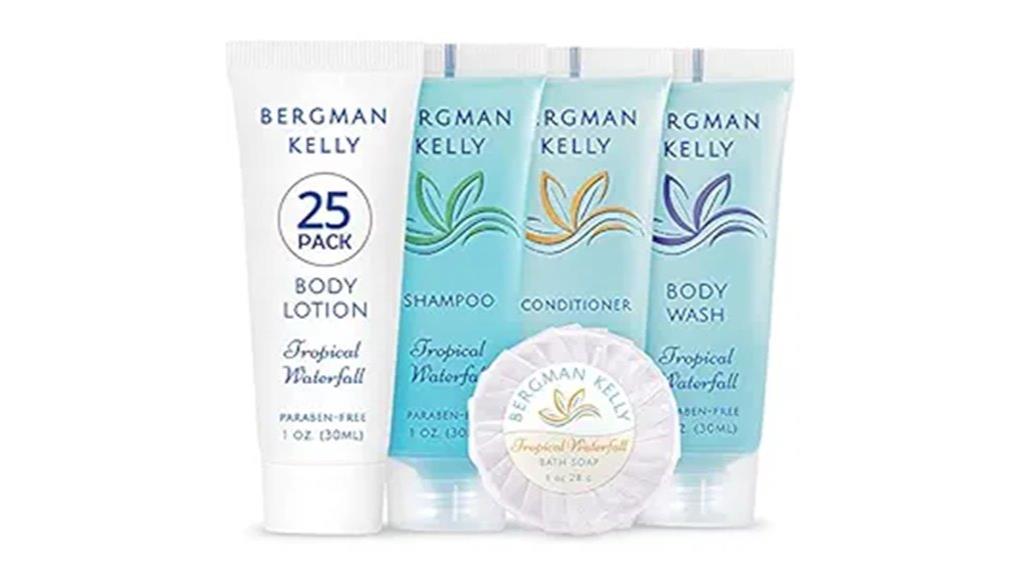 tropical waterfall hotel toiletries