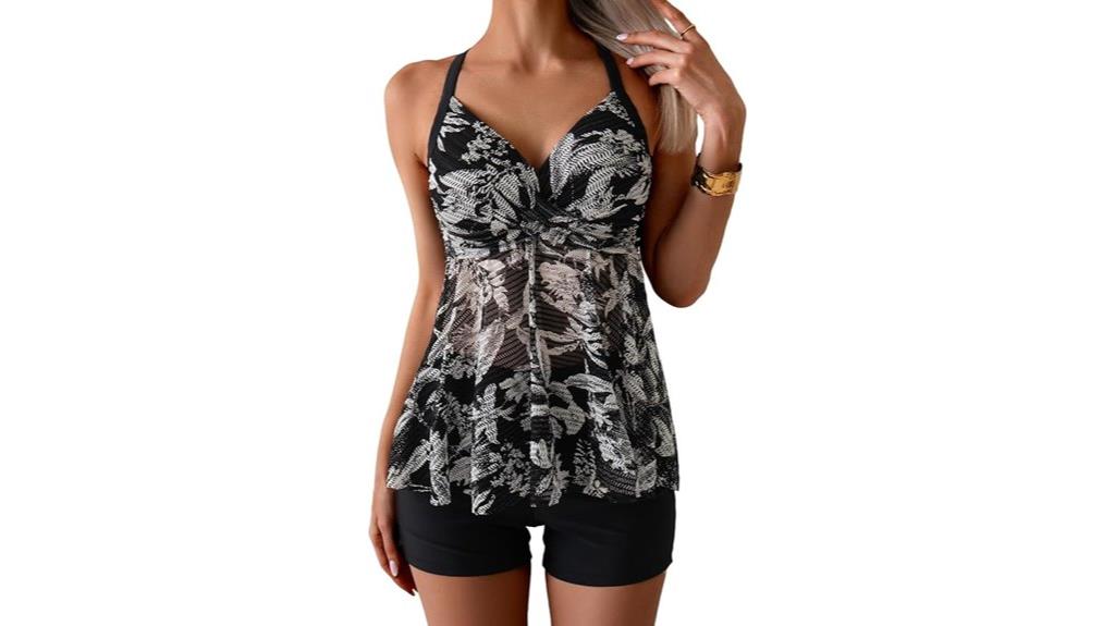 tummy control mesh tankini