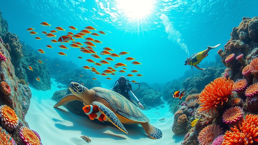 underwater exploration adventure day