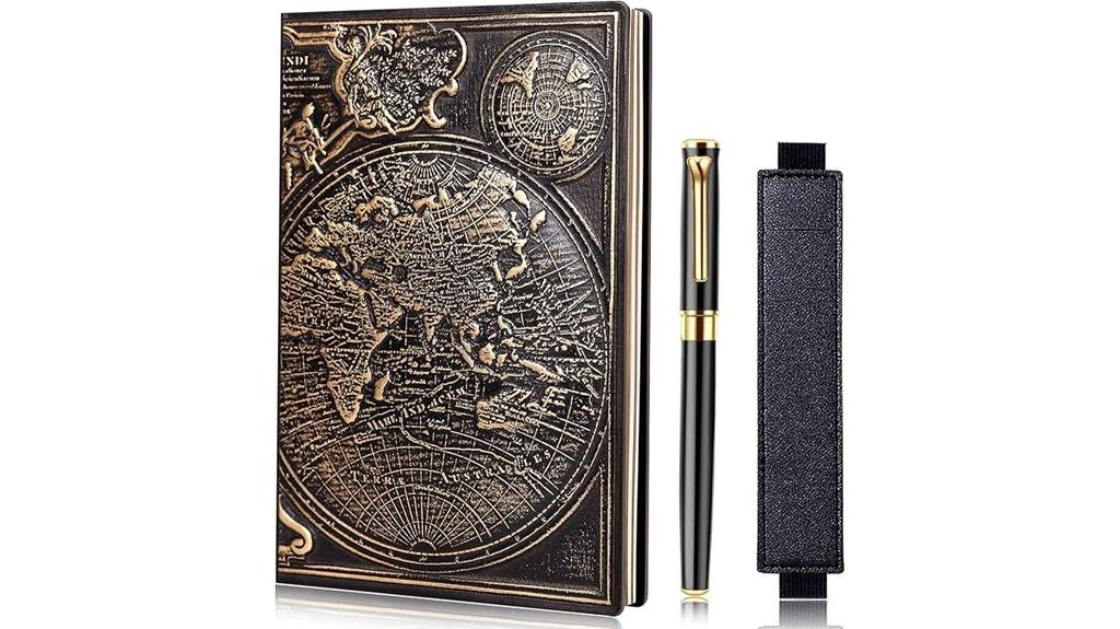 vintage embossed leather journal