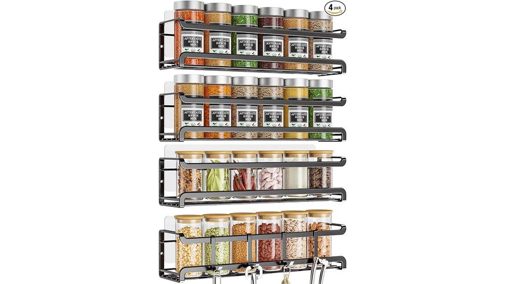 wall mounted spice rack organizer