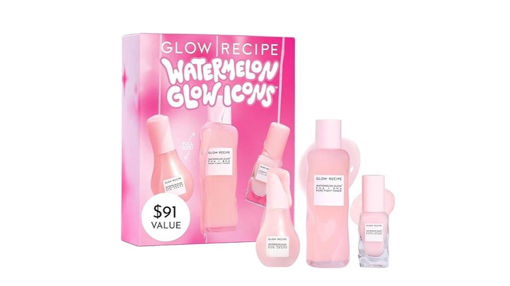 watermelon glow skincare set