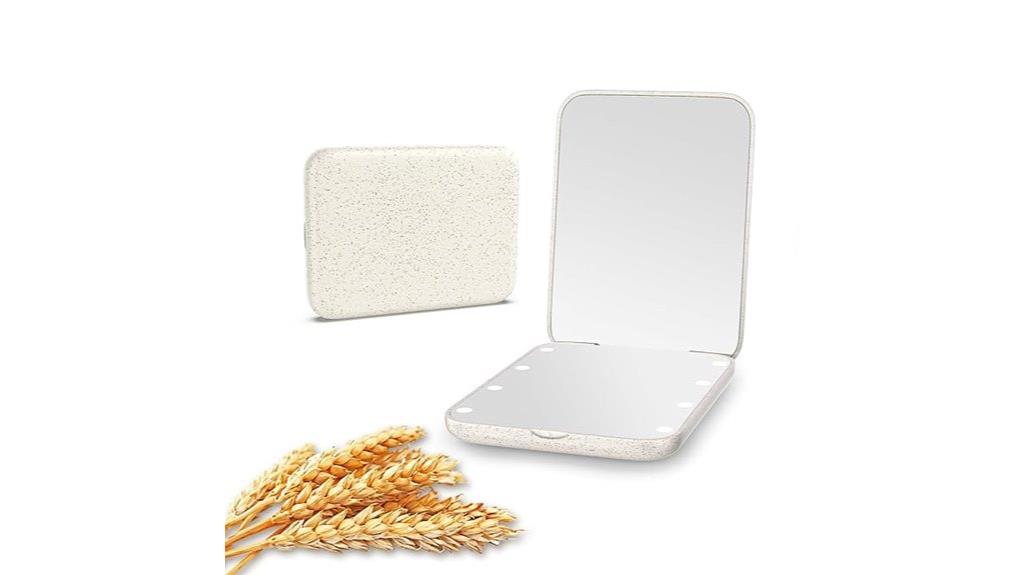 wheat straw compact mirror