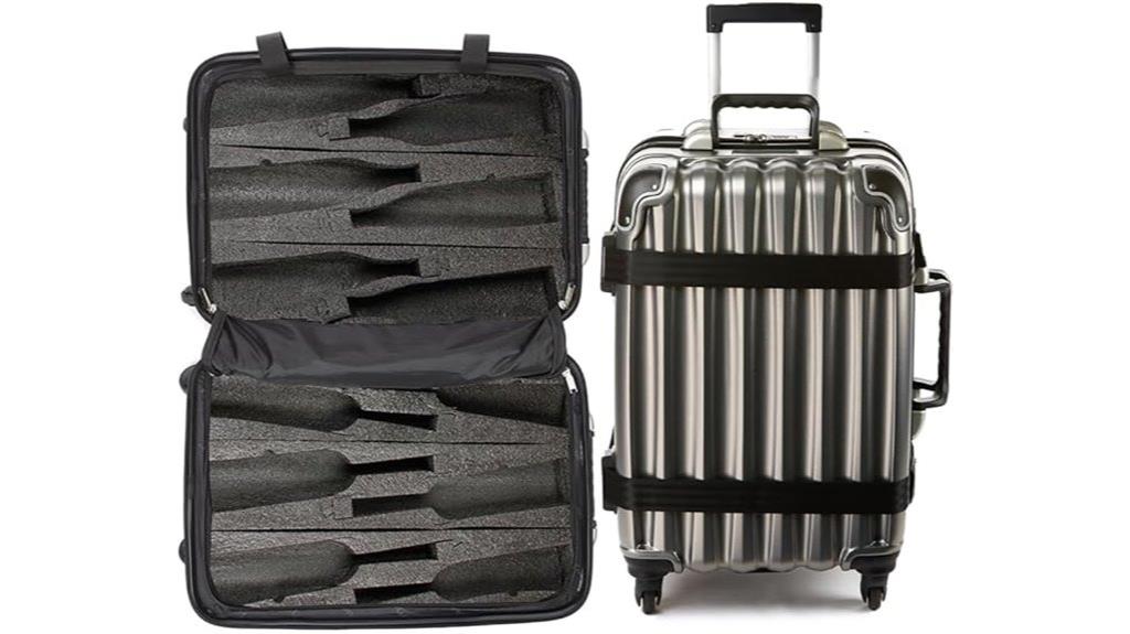 wine travel luggage suitcase