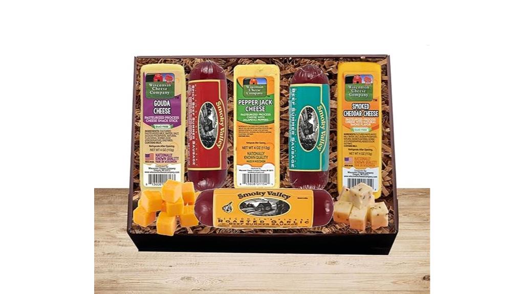 wisconsin sausage and cheese gift