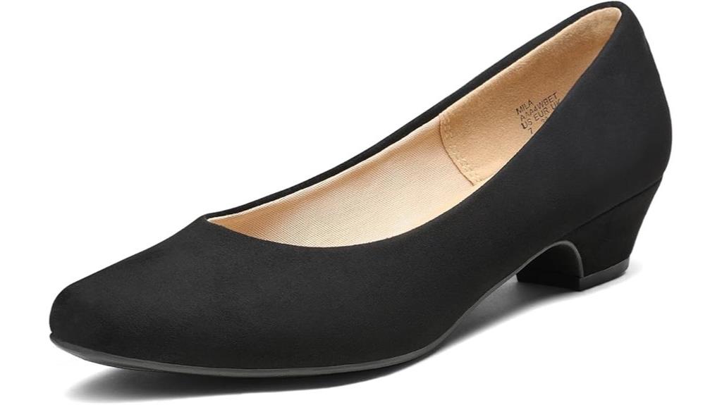 womens chunky heel pumps