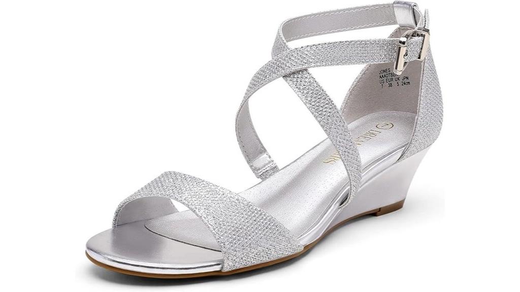 womens low wedge sandals