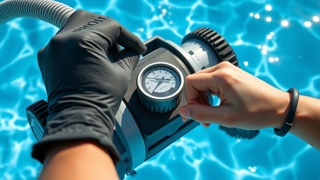 adjust pool cleaning suction