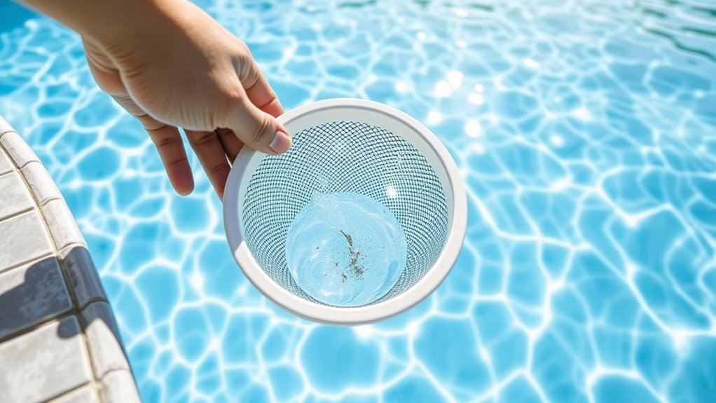 check and clear skimmer basket