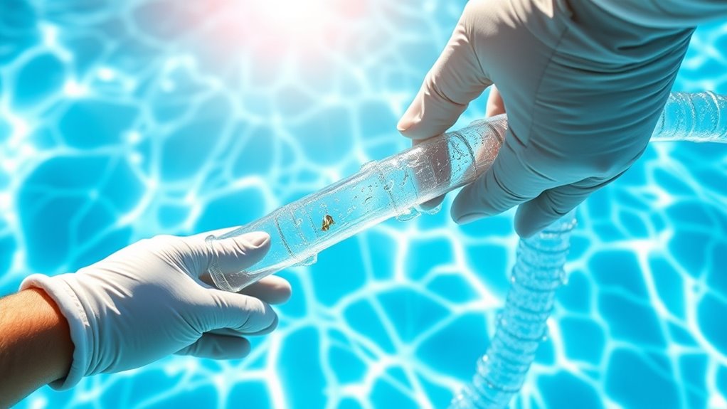 clear pool intake lines regularly