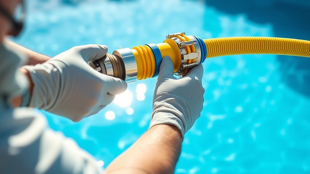 ensure hose segments securely connected