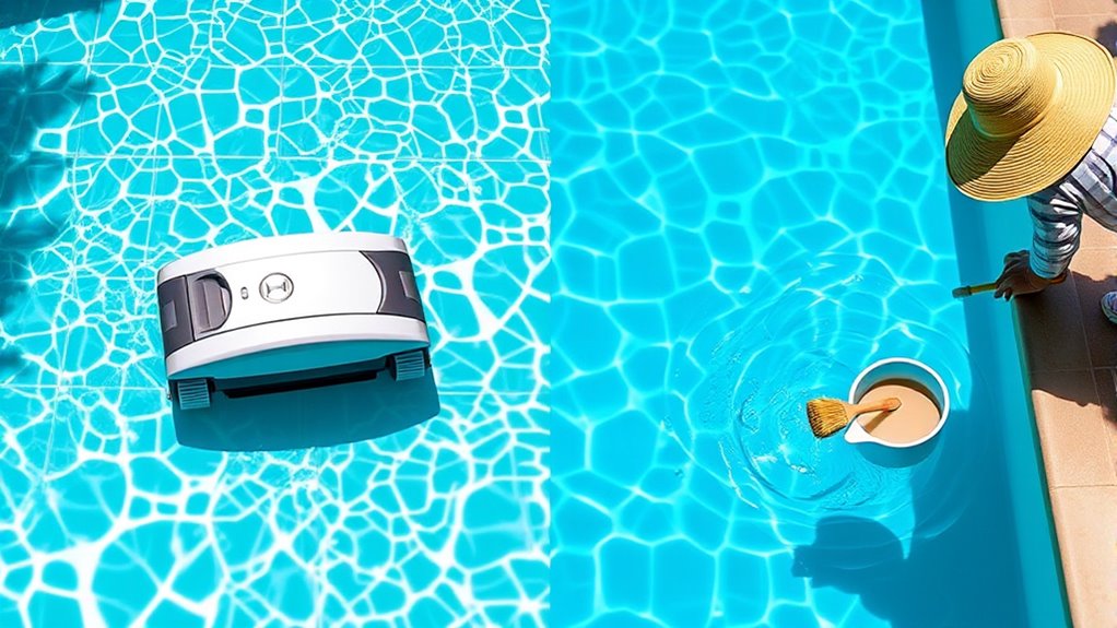 hands on thorough pool maintenance