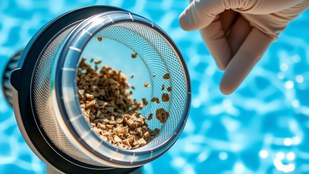inspect and clean pool basket