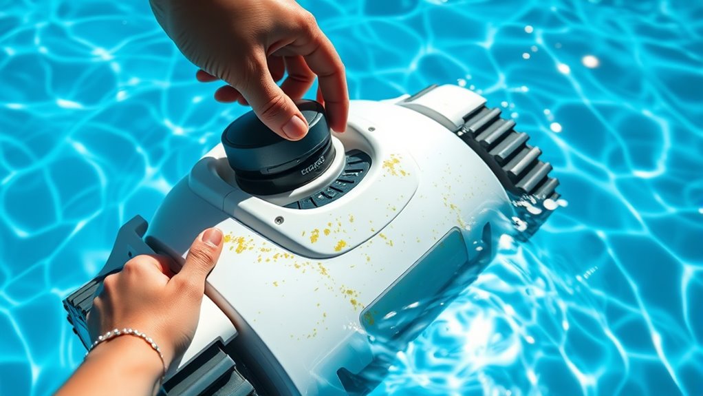 pool cleaner maintenance signs